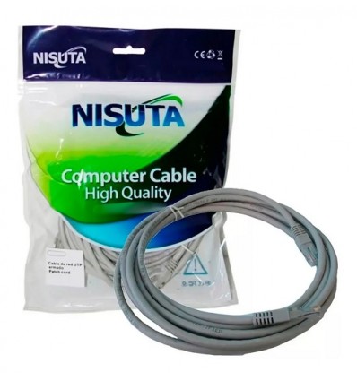 Cable Utp 3 Metros Categoria 5e Nisuta Ns-cutp3c cable red