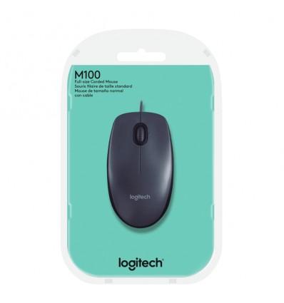 Mouse Logitech M100 Optico Cable Usb Windows Mac