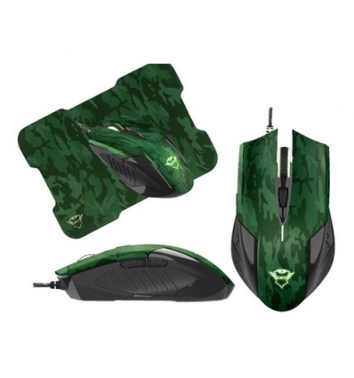 Mouse Gamer Trust 781 Rixa Camo + Pad Mouse Combo