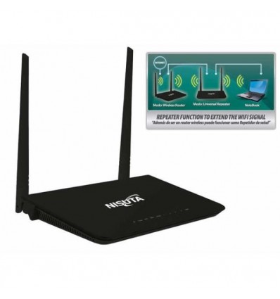 Router Wifi Repetidor Nisuta 300mbps 2 Antenas 5dbi Wir302n