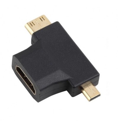 Adaptador Micro y Mini HDMI M a HDMI H
