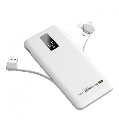 Powerbank Energy Slim V2 6500 Mah Foxbox Usb C,lightning ,micro usb