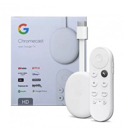 Google Chromecast 4ta Gen Smart Tv HD Hdmi Usb Netflix Disney Spotify con fuente
