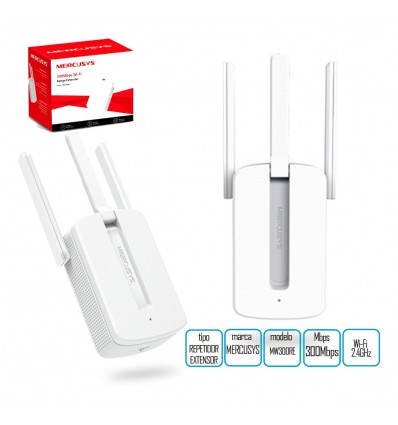 Extensor De Señal Mercusys Mw300re Wifi 300mbps Color Blanco