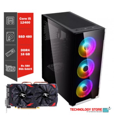 Pc Gamer | Core i5-12400 | 16GB | RX 580 8GB Gddr5 | SSD 480GB...