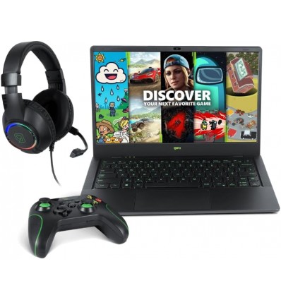 Notebook Geobook 14.1" HD N4500 4G 128Gb W11H c/Office 365 Black + Headset + Control Xbox Ed