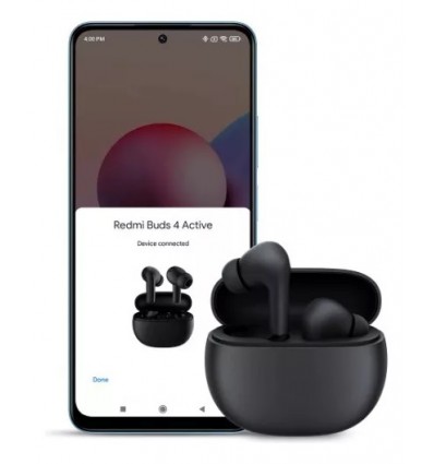 Auriculares Bluetooth Inalámbrico Xiaomi Redmi Buds 4 Active Color Negro