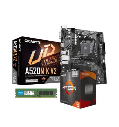 Combo Actualizacion Pc Amd Ryzen 5600GT, Mother A520, Ram 16 Gb, Ssd 500gb