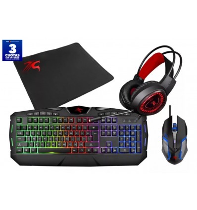 Combo Gamer Sentey Gs-5790 Rgb Auricular Teclado Mouse Pad Color del teclado Negro