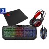 Combo Gamer Sentey Gs-5790 Rgb Auricular Teclado Mouse Pad Color del teclado Negro