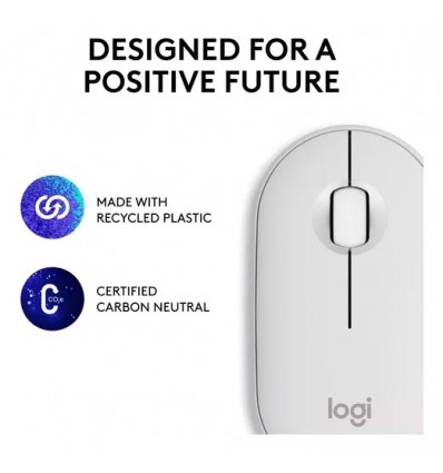 Mouse Inalámbrico Logitech Pebble 2 M350s Bluetooth Bde Color Blanco