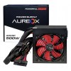 Fuente Pc 500w Reales Aureox Con Pcie 6 Pines Y 6 Sata Plus