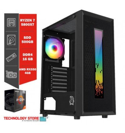 PC Gamer Ryzen 7-5800Xt | RTX 550 | Ram 16Gb | SSD 500GB