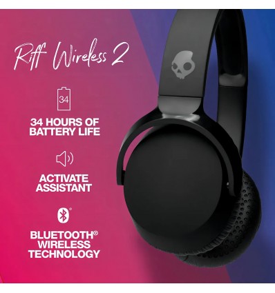 Audífonos Inalámbricos Skullcandy Riff Wireless 2 Color Negro