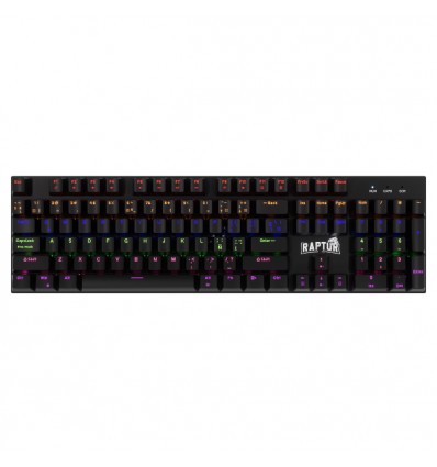 Teclado Raptor Fireclaw M104 Mecanico Retroiluminado Switch Red Outemu