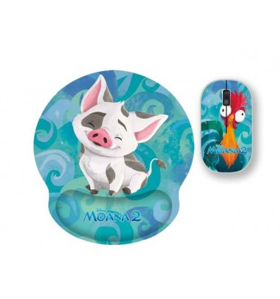 COMBO XTECH MOUSE Y PAD MOUSE inalambrico EDICION MOANA (XTM-DKT4MO)