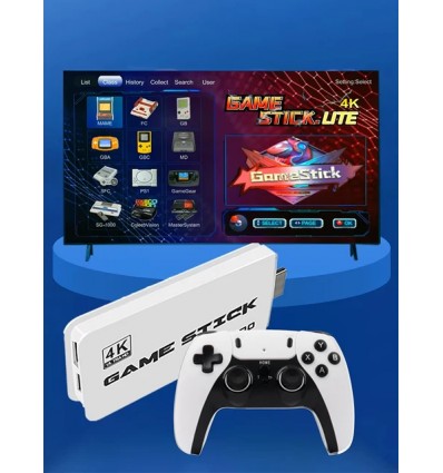 Consola GAME STICK M15 JUEGOS RETRO + 2 CONTROLES INALAMBRICOS HDMI