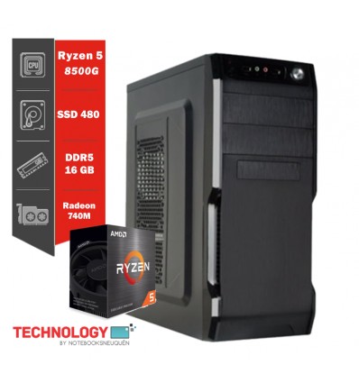 Pc Armada Gamer Amd Ryzen 5 8500g |Ram 16gb Ddr5 | 480Gb Ssd W11