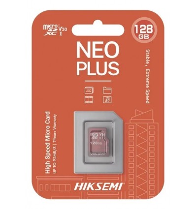 Microsd Hiksemi 128gb Neo Plus P/camaras Videovigilancia