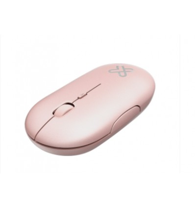 Mouse Inalambrico Klipxtreme ergonomico slim surfer rosa 4 botones 24ghz ambidiestro