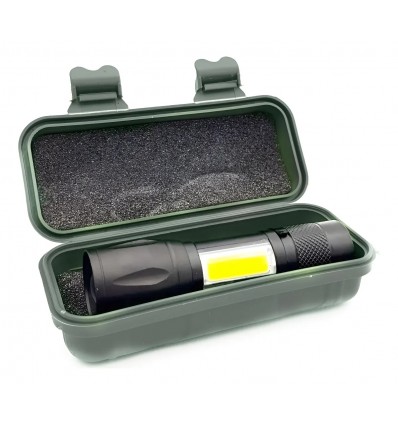 Linterna Mini Tactica Led Cob Recargable Por Usb Con Zoom