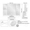 Espejo Led Maquillaje Plegable Luz Triptico Pie Tactil Usb