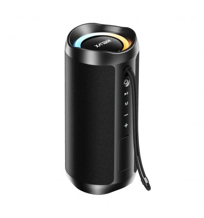 Parlante Kelyx Bluetooth 2 altavoces 12W cilindro RGB HIFI IPX7 MicroSD / USB