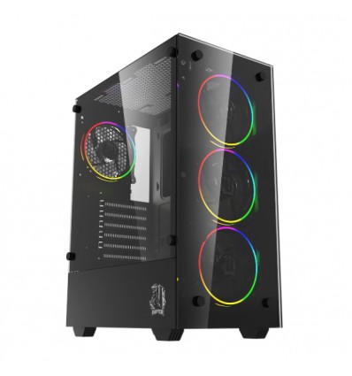 Gabinete Raptor Sentinel TG Mid-Tower RGB Fan x4 w/button control