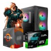 Pc gamer Aerocool Ryzen 5 5500, RTX 3050 6gb , Ram 16gb, SSD 480 gb, (600w 80+ bronze) W11