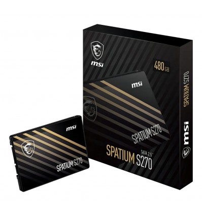 Disco Solido Interno Msi Spatium S270 Sata 2.5 480gb Ssd Color Negro