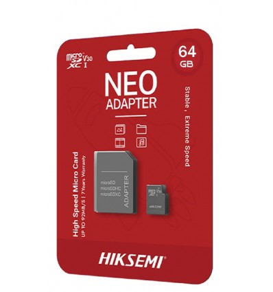 Microsd Hiksemi 64gb Neo Plus P/camaras Videovigilancia