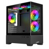 Gabinete SENTEY H30 ARGB-BLACK (+5 Fan ARGB) Negro