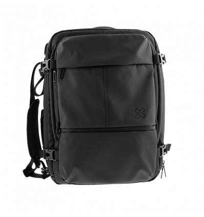 Mochila Klip Xtreme Nomad Knb-950 De Viaje Negro Impermeable Antirrobo Notebook Carry On Grande