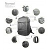 Mochila Klip Xtreme Nomad Knb-950 De Viaje Negro Impermeable Antirrobo Notebook Carry On Grande