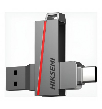 Pendrive Hiksemi 32GB Dual USB 3.2 Tipo C y A Gris Slim