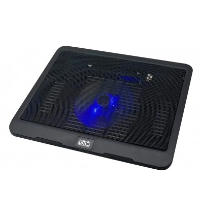 Base Cooler Para Notebook Con Luz Hasta 17 Pulgadas Gtc-013 Color Negro