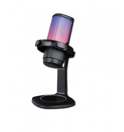 Microfono Raptor Vox Rgb Usb Para Streaming Negro