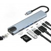 Adaptador Hub 8 En 1 Tipo C, Ethernet, Hdmi, Usb, Sd, Td