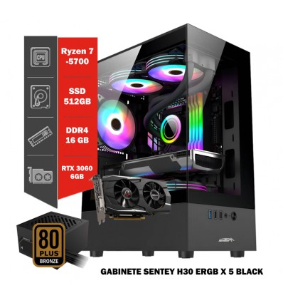 Pc Gamer Ryzen 7-5700 | RTX 3050 6Gb DDr6 | Ram 16Gb | Disco M.2 500GB