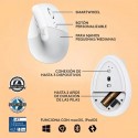 Mouse Logitech Lift Inalámbrico Ergonómico Sensor Óptico Blanco