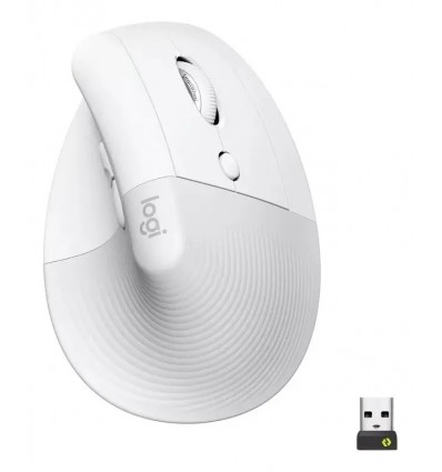 Mouse Logitech Lift Inalámbrico Ergonómico Sensor Óptico Blanco