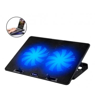 Cooler Pad Teros Ventilador Aire 2 Usb 5 Niveles Base Notebook