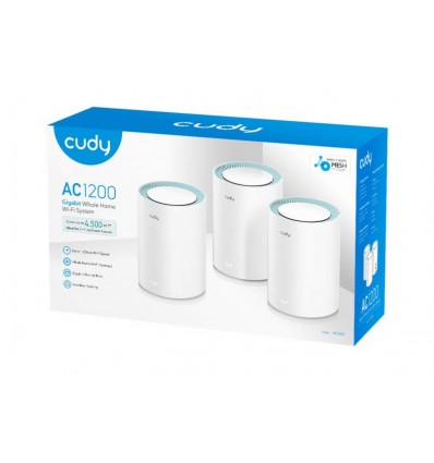 Cudy M1300 3-PACK sistema Wi-Fi Mesh (Wi-Fi en malla) Doble banda (2,4 GHz / 5 GHz) Wi-Fi 5 (802.11ac)