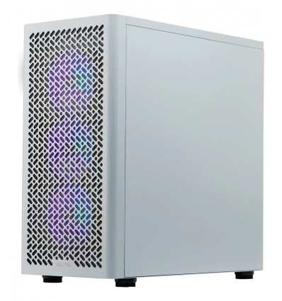 Gabinete Gamer Coolermaster Elite 502 Blanco 3 Fan Argb Frente Mesh Mid Tower Atx