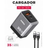 Cargador Soul Silver Pd+usb-a 35w Tipo C A + Cable Tipo C