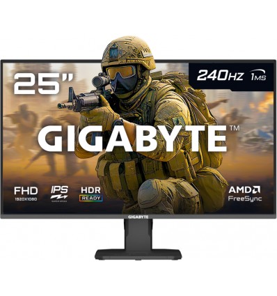 MONITOR GAMER 25" GIGABYTE GS25F2A IPS 240HZ 1MS FHD
