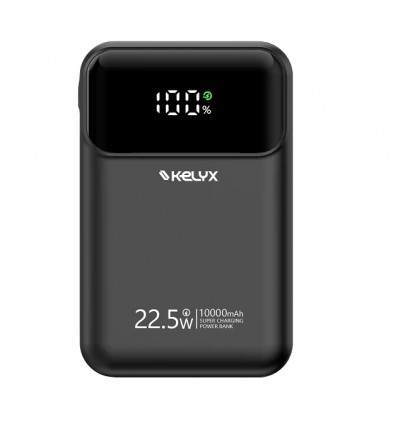 Power Bank Kelyx Mini 10000 mHa Type-C+USB+Lightning Fast Charge 22.5W