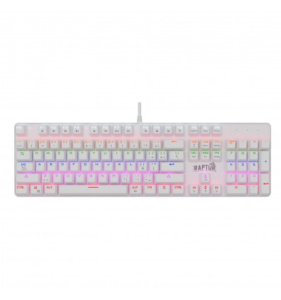 Teclado Raptor Fireclaw M104 Mecanico Retroiluminado Switch Red Outemu