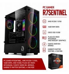 PC Gamer Ryzen 7-5700G | Ram 16 Gb | SSD 480b |Gabinete Sentinel 500W 80 Plus