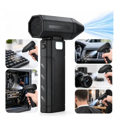 Soplador Pistola Mini Jet Violent Fan 6 Vel. Potencia Luz
